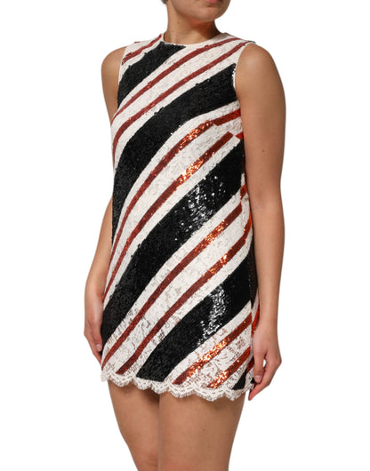 Multicolor Sequin Embellished Shift Dress