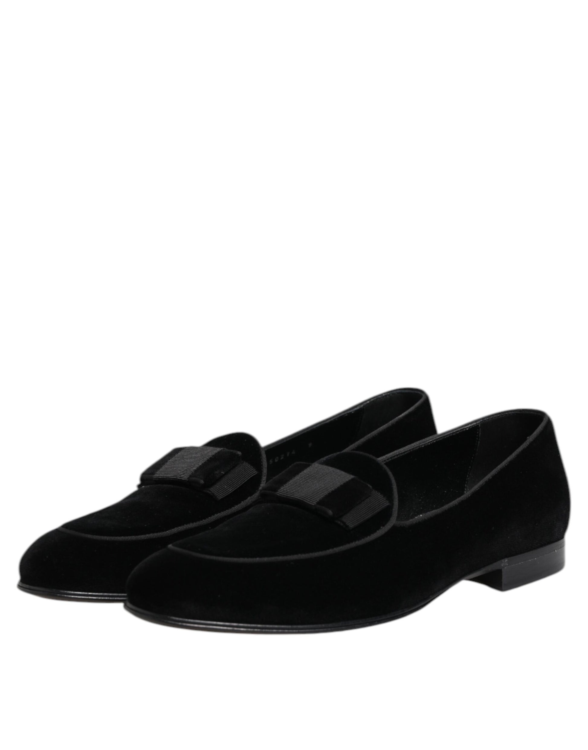 Black Velvet Loafers Formal Men Dress Shoes
