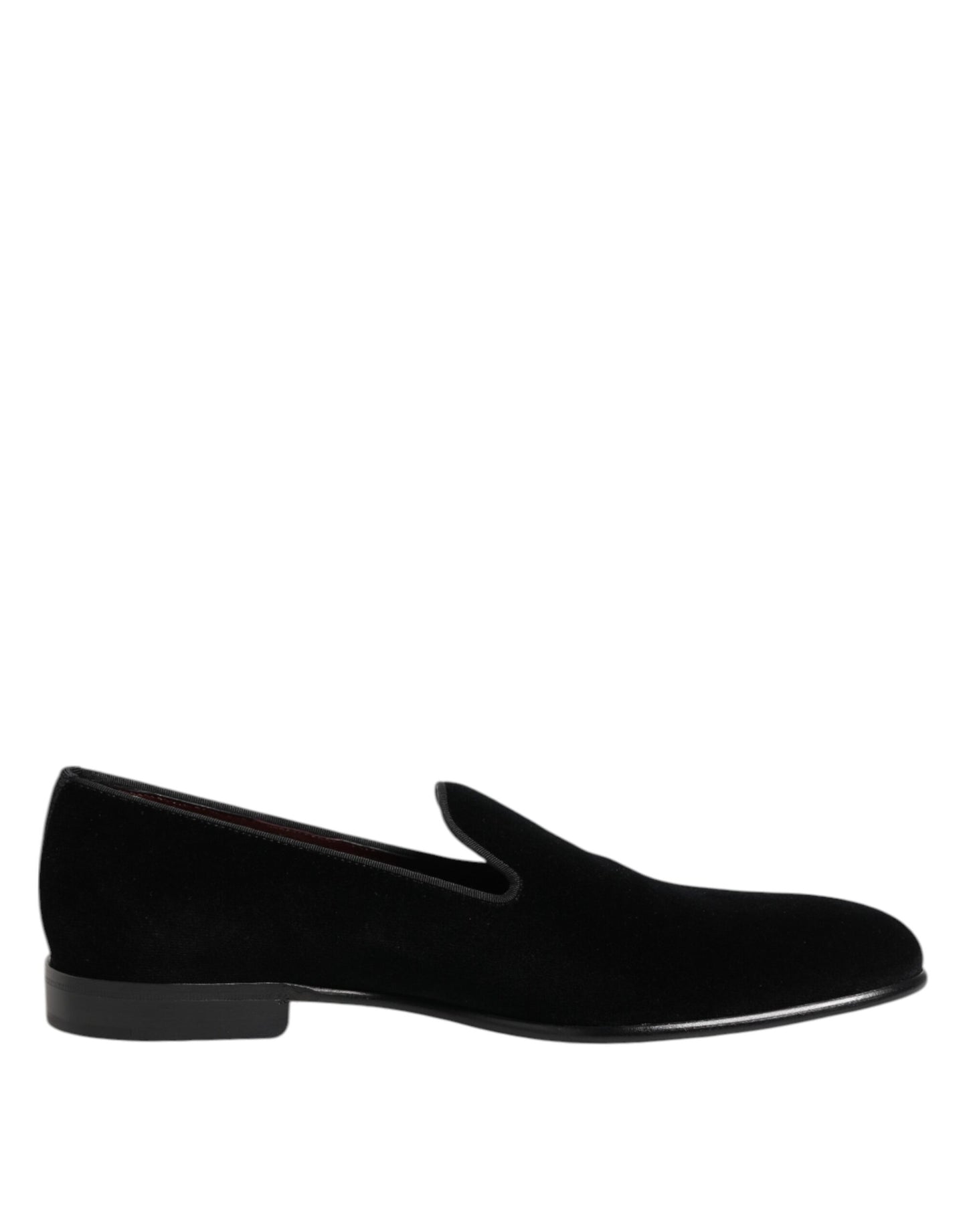 Black Velvet Slip On Loafers Men Formal Shoes