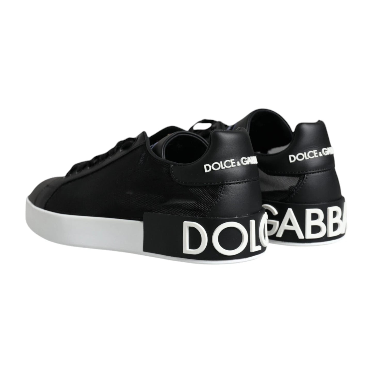 Black Calf Leather Portofino Sneakers Shoes