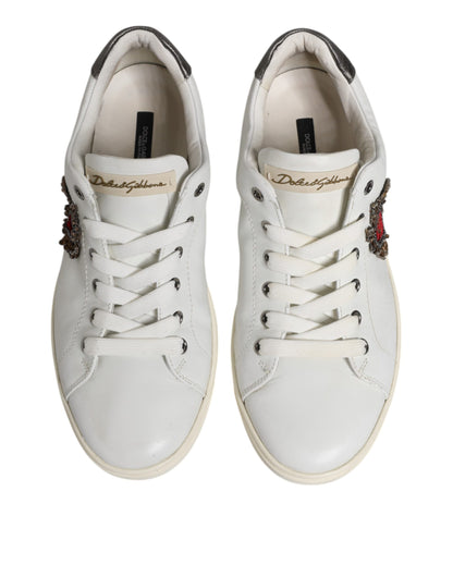 White Silver Sacred Heart Men Sneakers Shoes