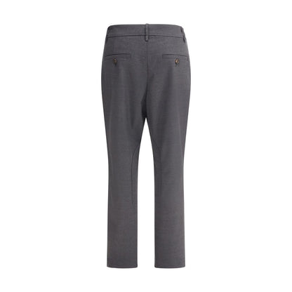 Yellow Fleece Wool Casual Pants