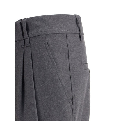 Yellow Fleece Wool Casual Pants