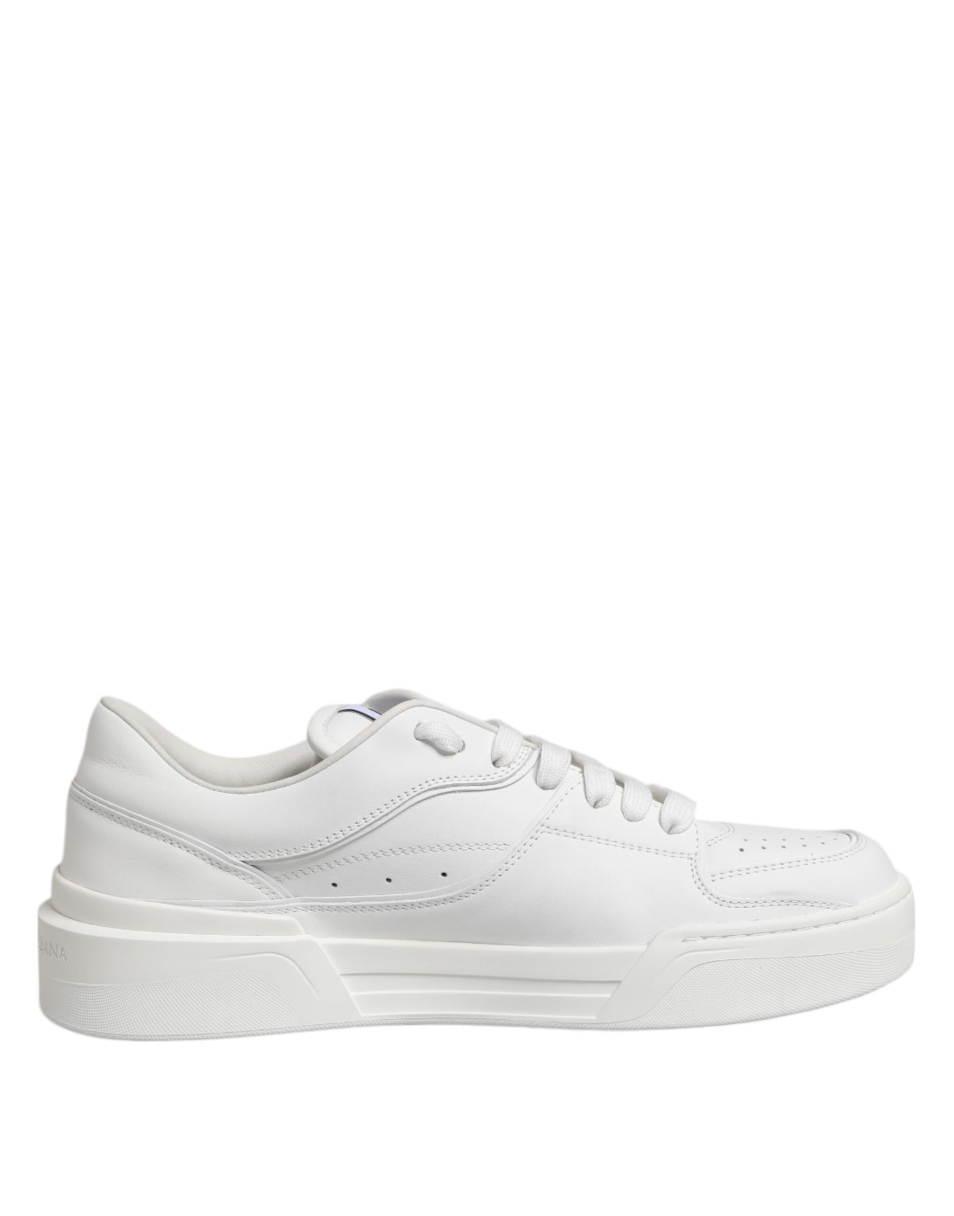 White Miami Leather Low Top Sneakers Shoes