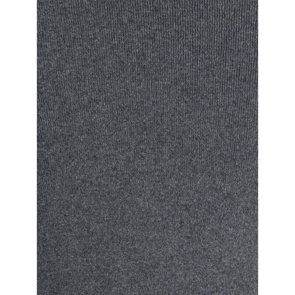 Gray Cashmere Long Skirt