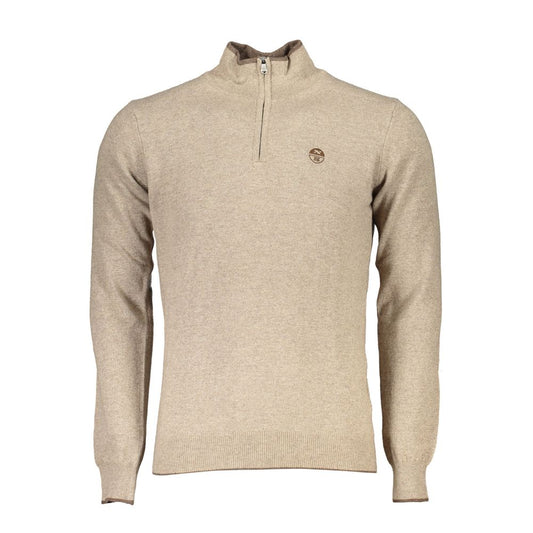 Beige Fabric Sweater