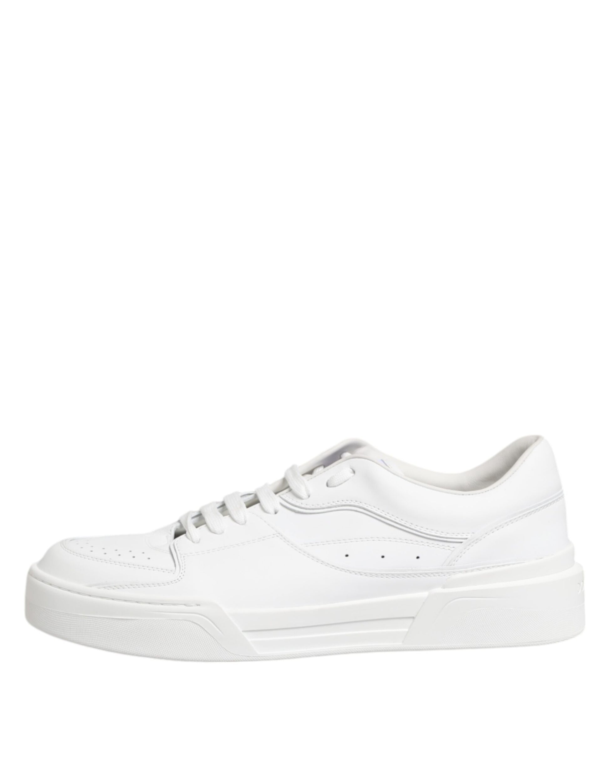 White Miami Leather Low Top Sneakers Shoes