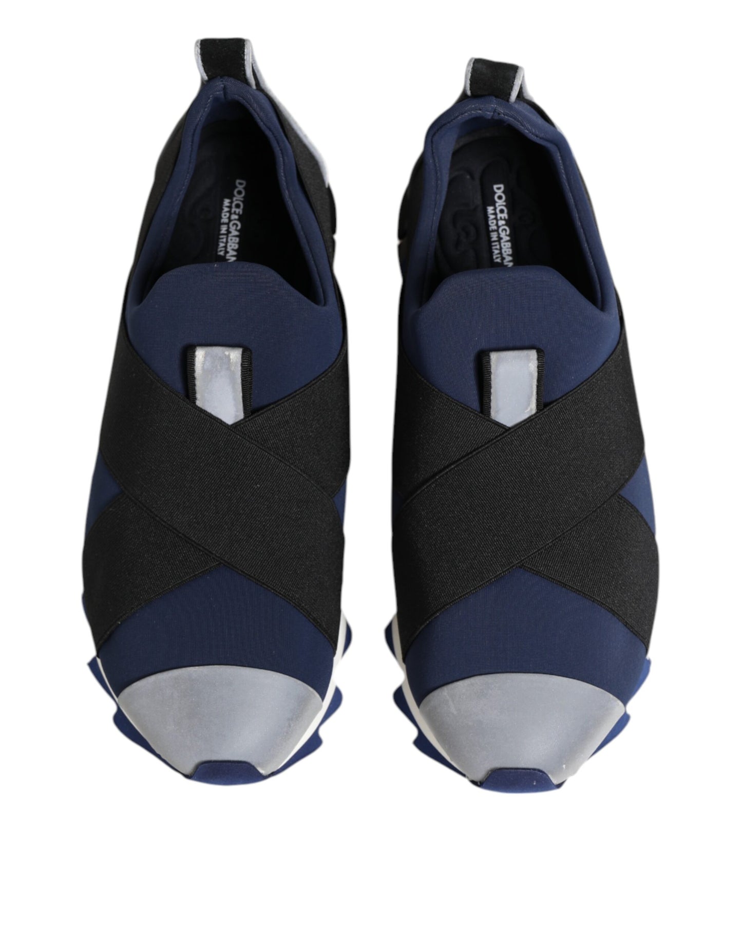 Blue Black Slip On Low Top Men Sneakers Shoes