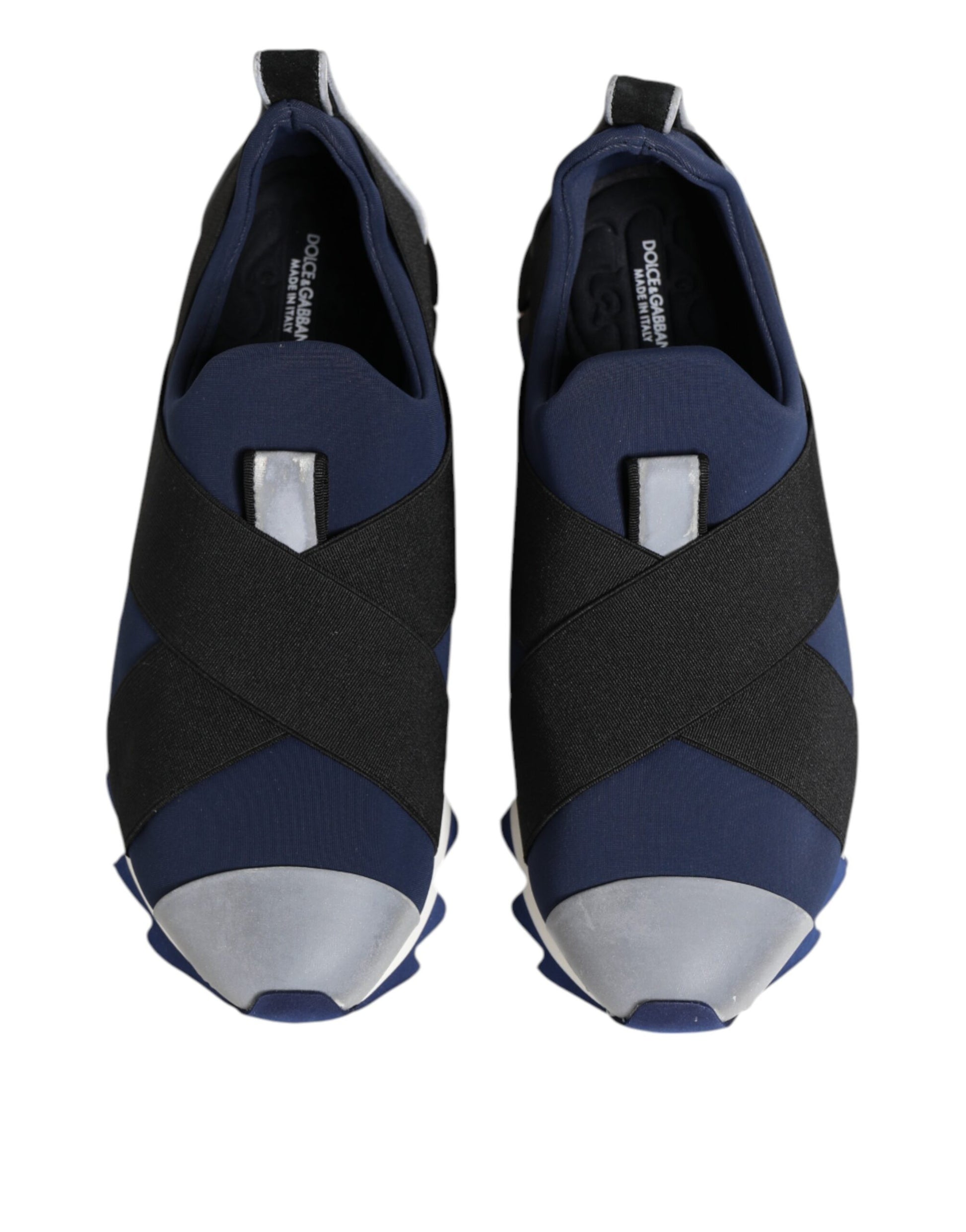 Blue Black Slip On Low Top Men Sneakers Shoes