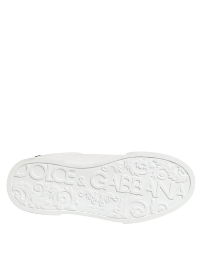 White Crown Patch Portofino Men Sneakers Shoes