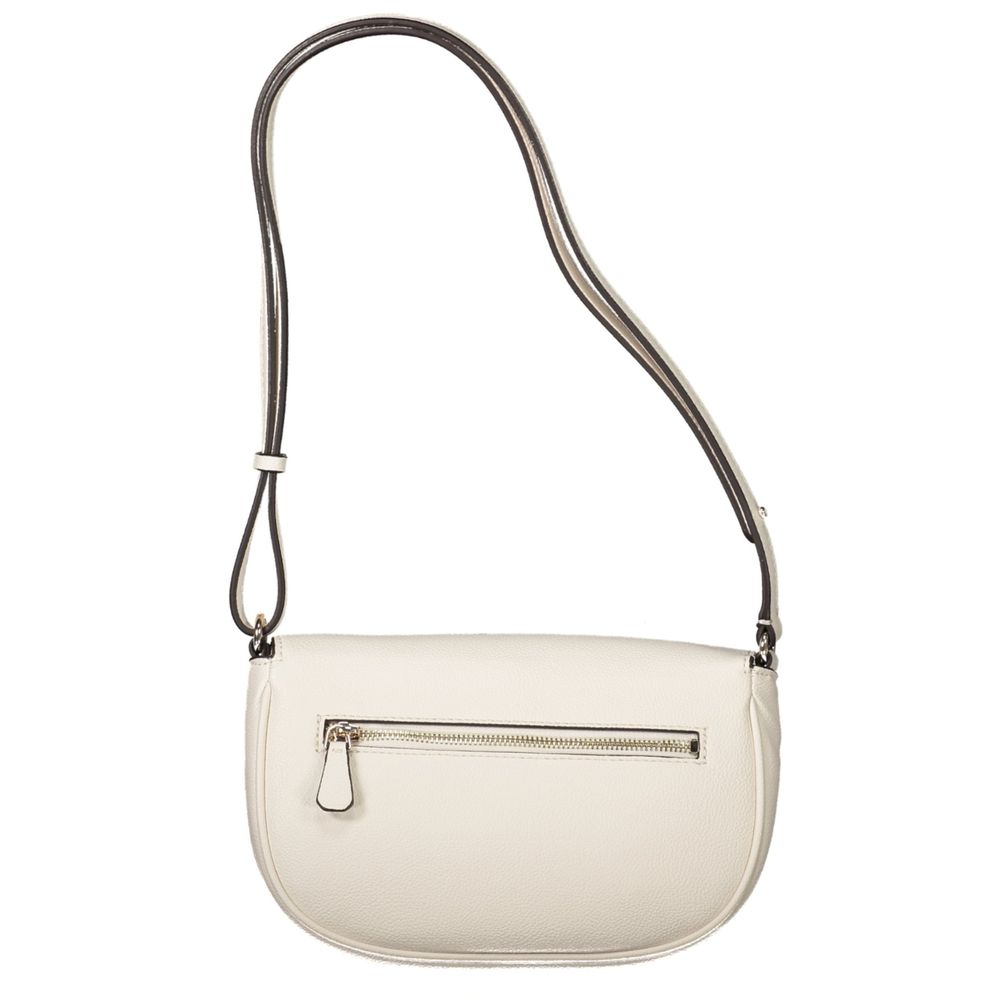 Bianco Polyurethane Women Handbag