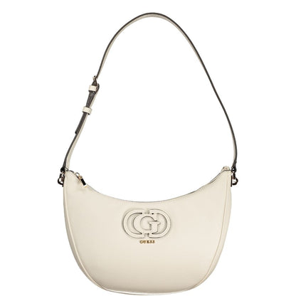Bianco Polyurethane Women Handbag