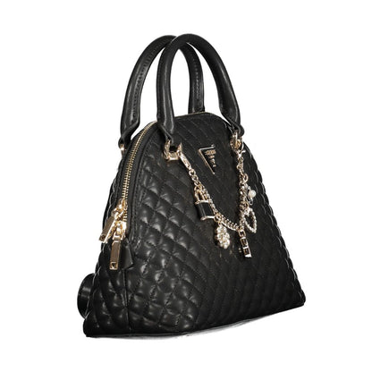 Black Polyethylene Women Handbag