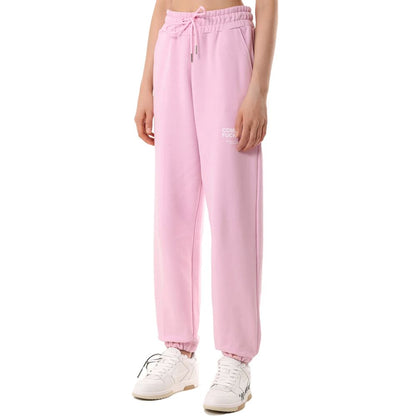 Pink Cotton Women Sweatpant