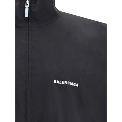 Black Polyester Shell Jacket