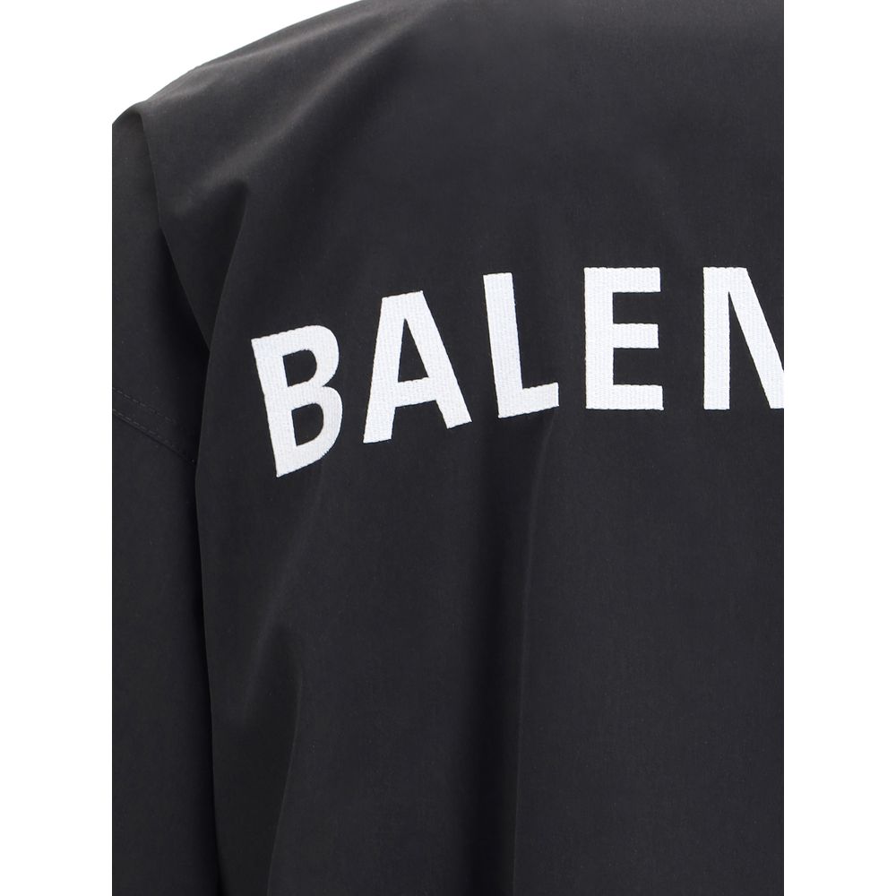 Black Polyester Shell Jacket