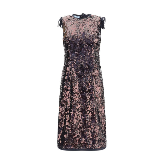 Purple Polyester Cocktail Dress
