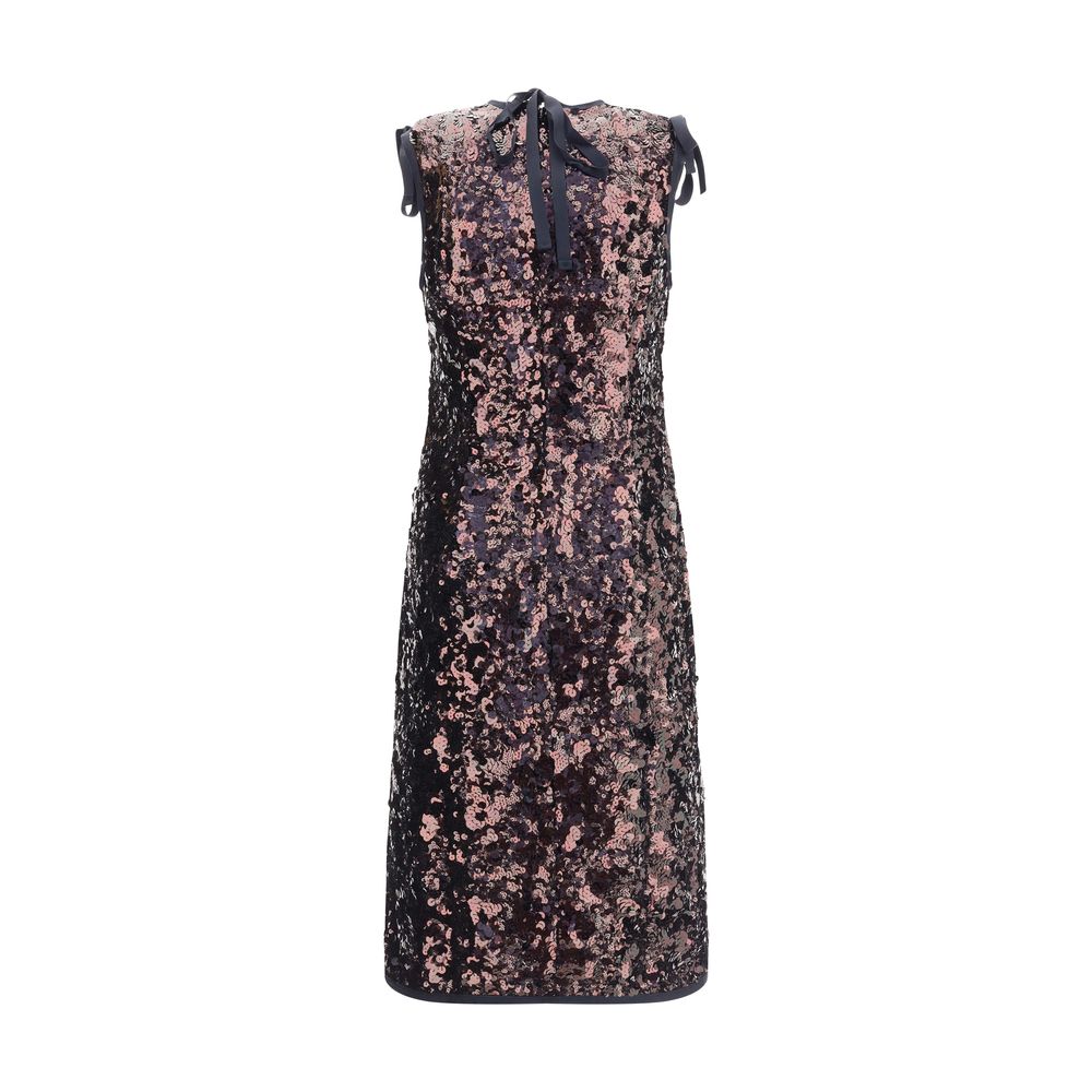 Purple Polyester Cocktail Dress