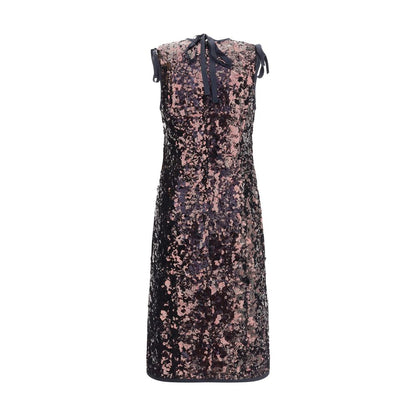 Purple Polyester Cocktail Dress