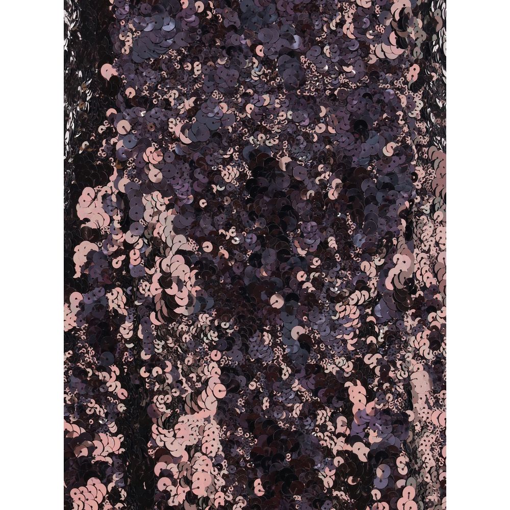 Purple Polyester Cocktail Dress