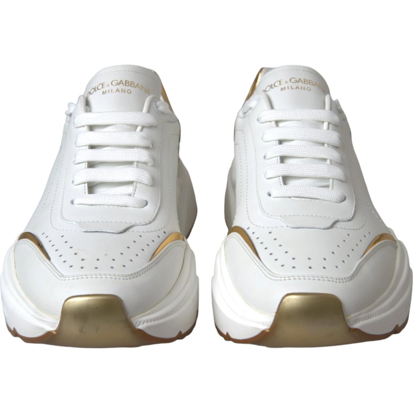 White Gold DAYMASTER Leather Sneakers Mens Shoes
