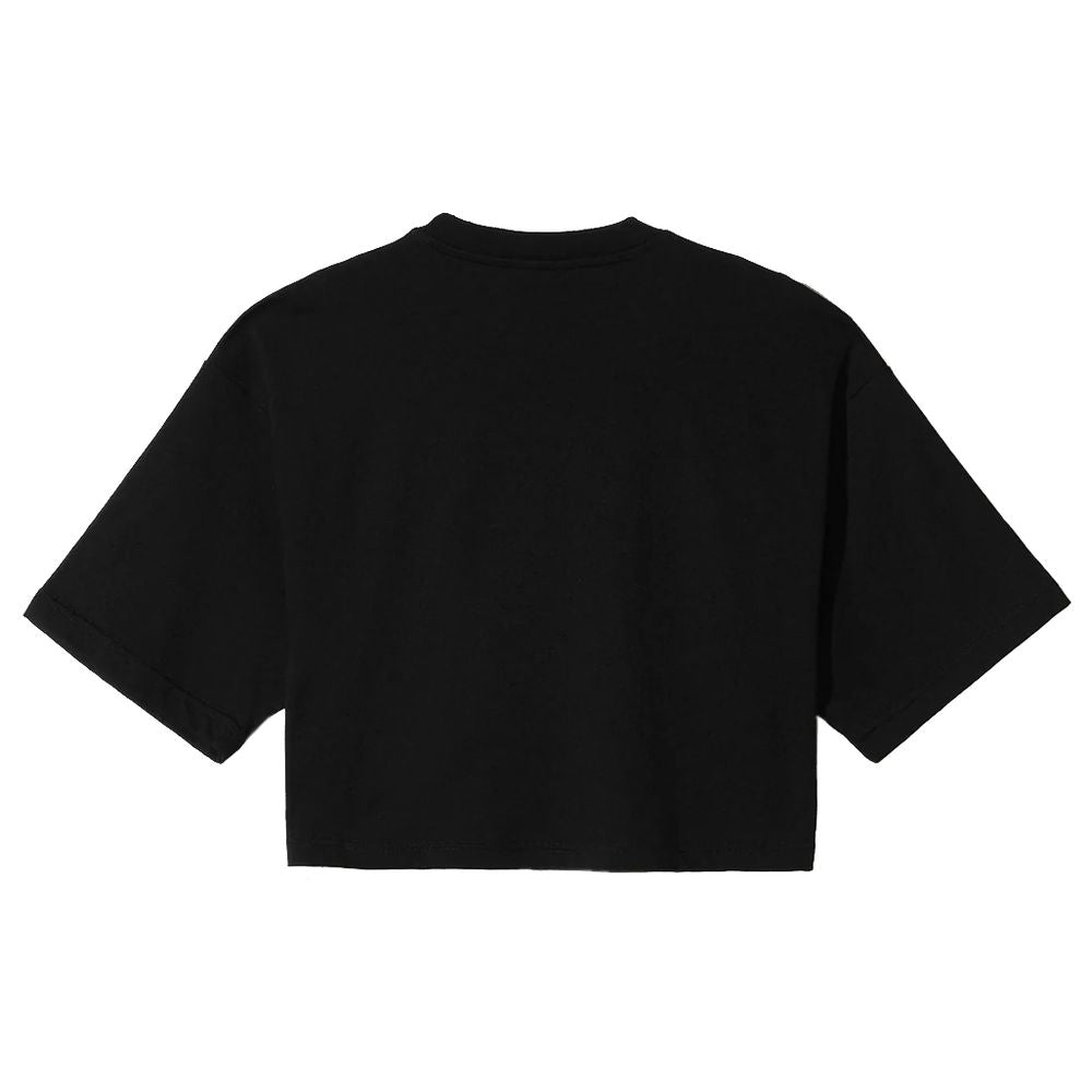 Black Cotton Women T-Shirt
