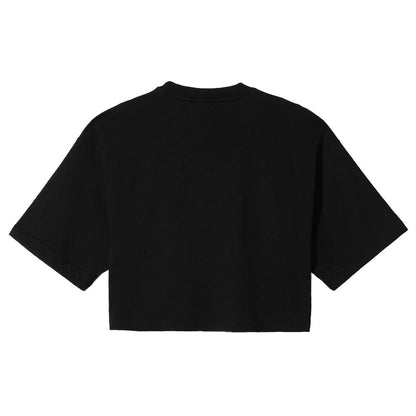 Black Cotton Women T-Shirt