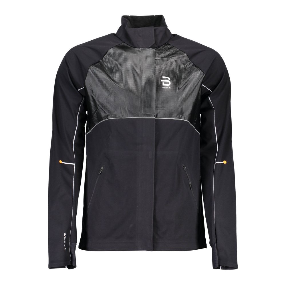Black Polyester Men Jacket
