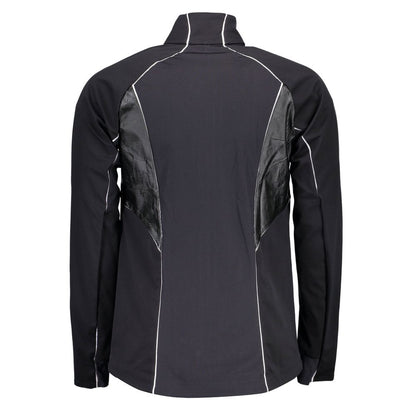 Black Polyester Men Jacket