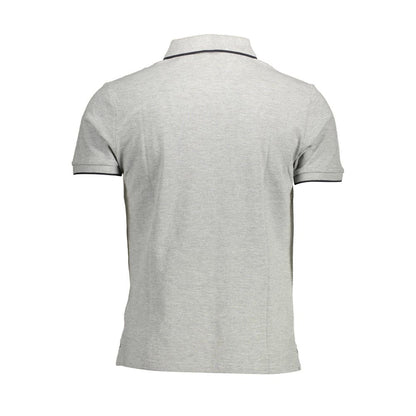 Gray Cotton Polo Shirt