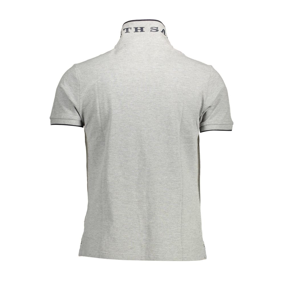 Gray Cotton Polo Shirt