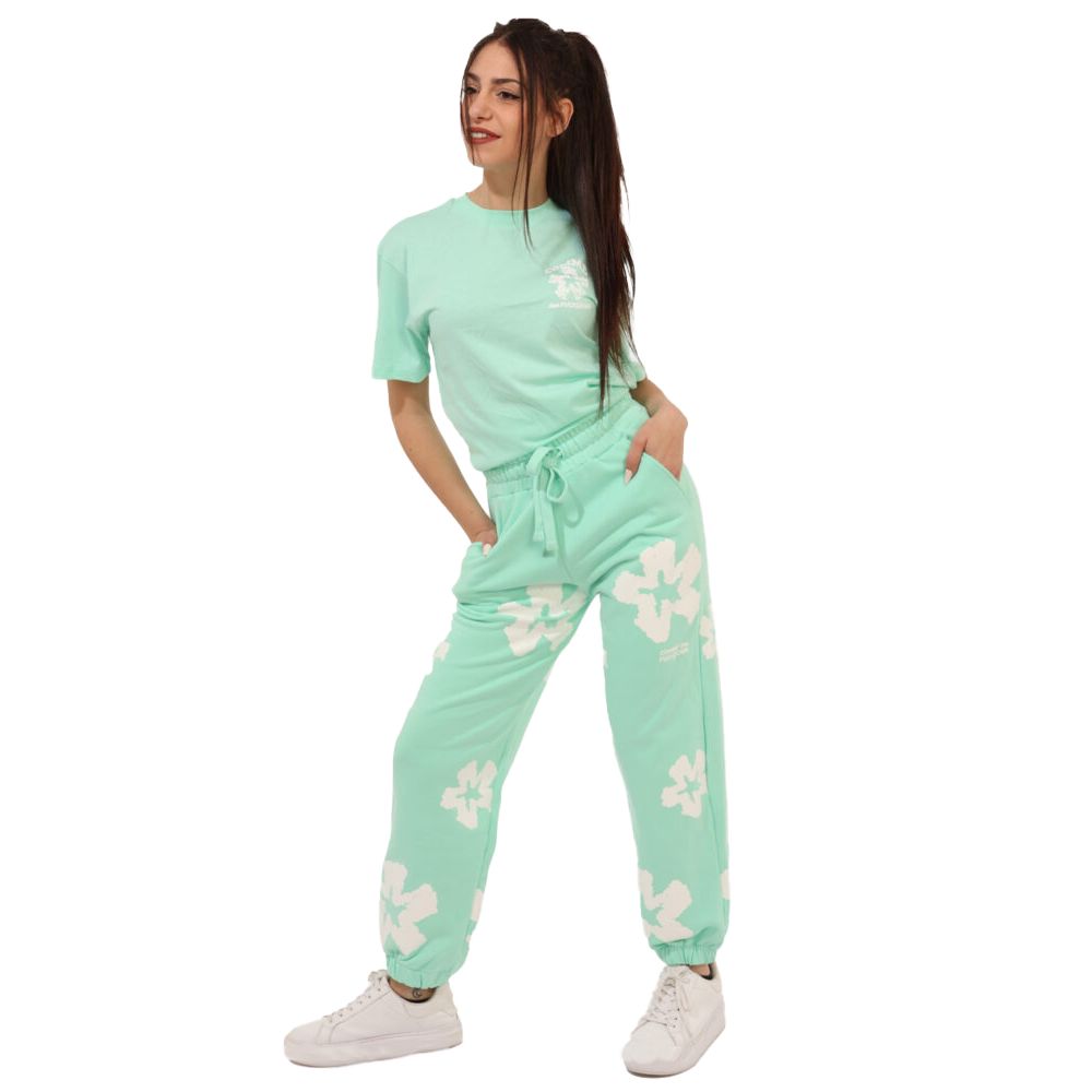 Green Cotton Women Sweatpant