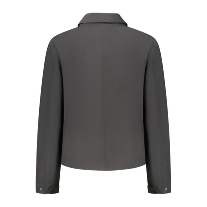 Black Polyester Jackets & Coat