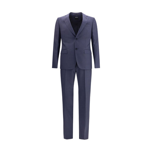 Blue Wool Two-Piece Suit