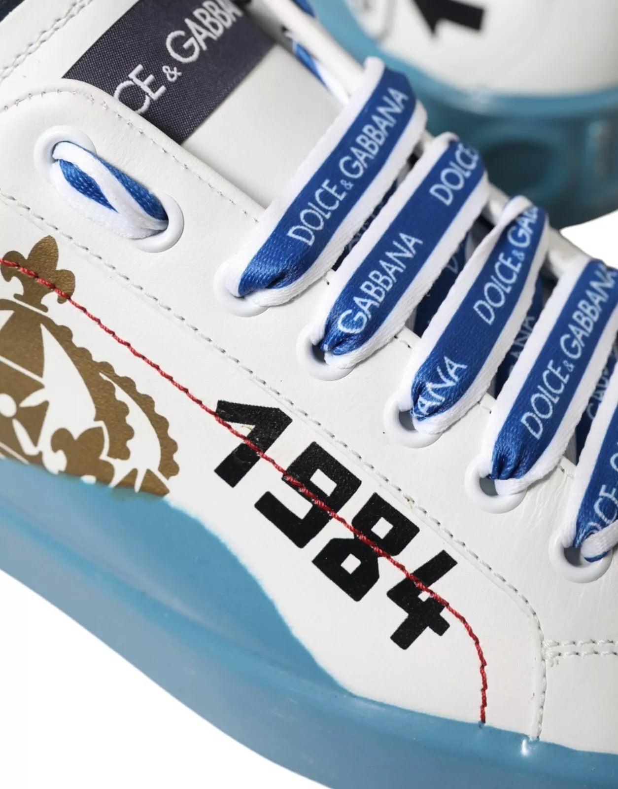 Blue White Printed Portofino Melt Sneakers