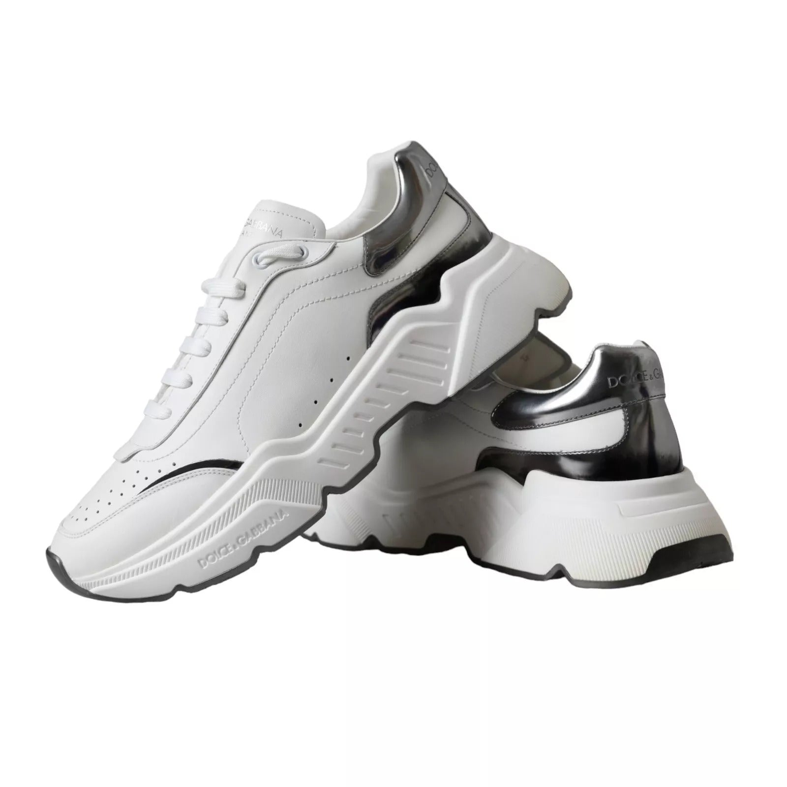 White Silver Leather Sport DAYMASTER Sneakers