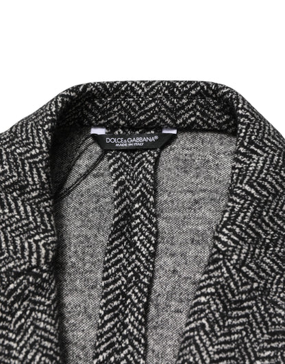 Black White Double Breasted Men Suit Blazer