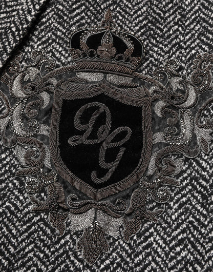 Black White Double Breasted Men Suit Blazer