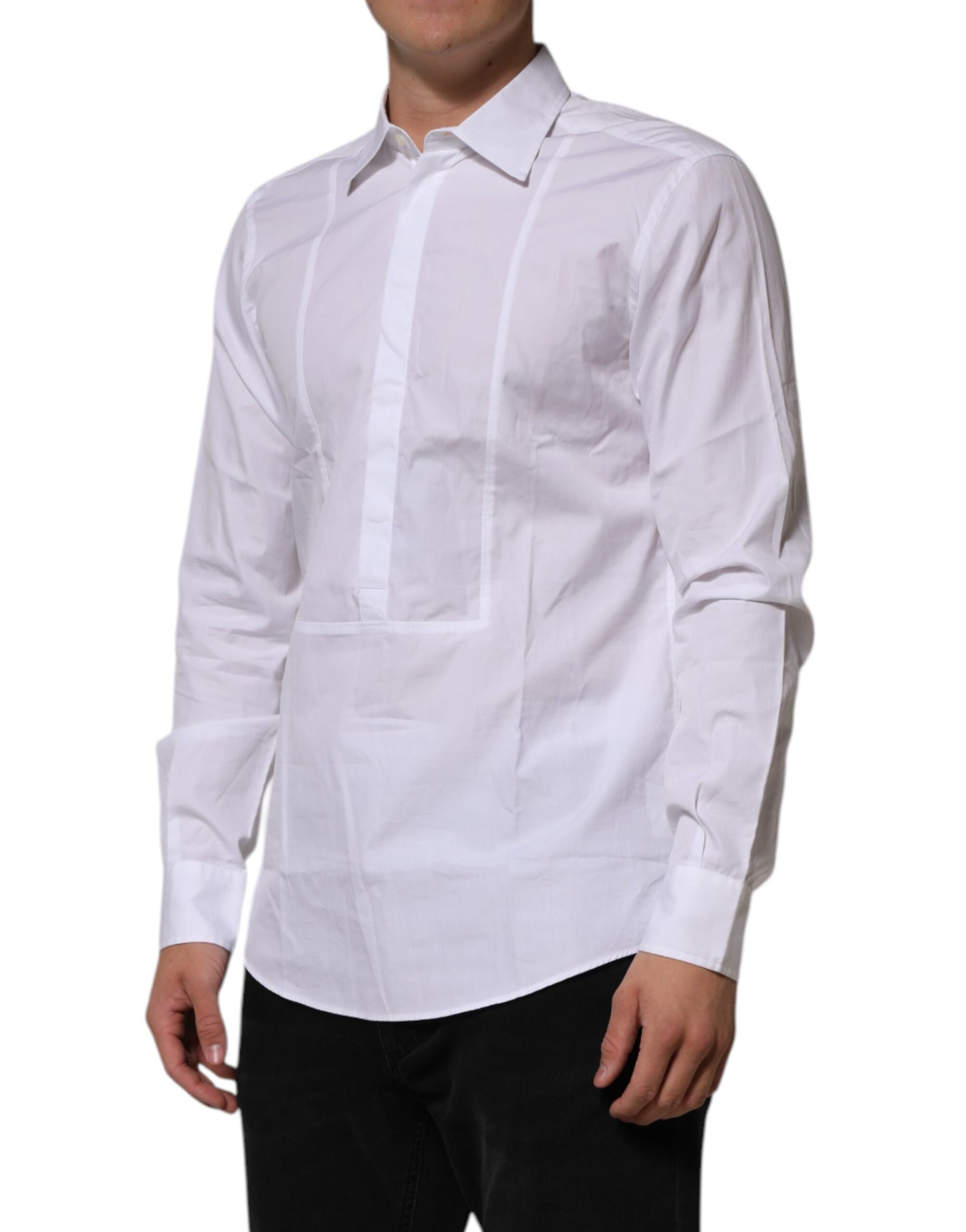 White Poplin Cotton Formal Men Dress Shirt