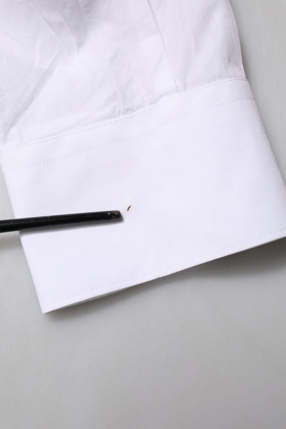 White Bib Cotton Poplin GOLD Men Formal Shirt