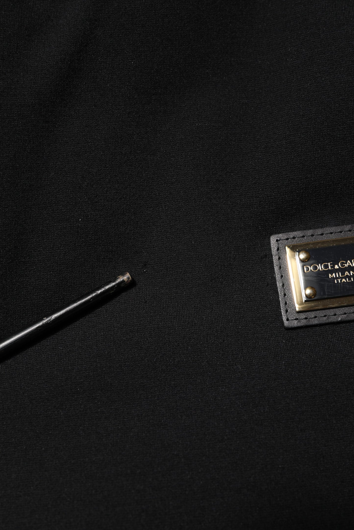 Black Sleeveless Hooded Logo Plaque Jacket