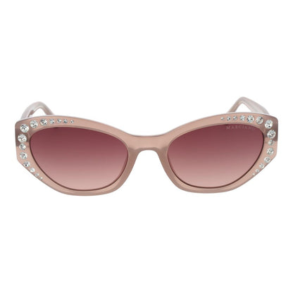 Beige Stainless Steel Sunglasses
