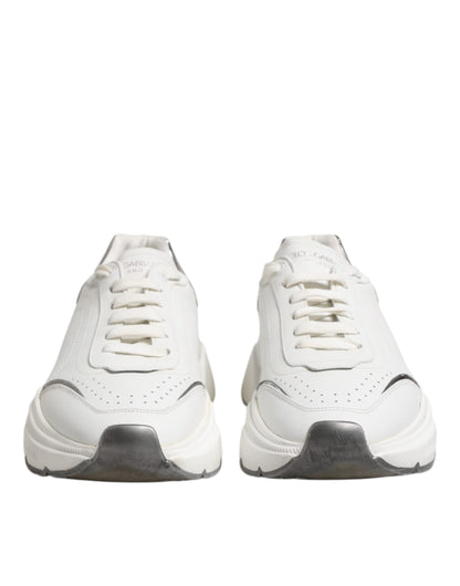 White Daymaster Leather Low Top Sneakers Shoes