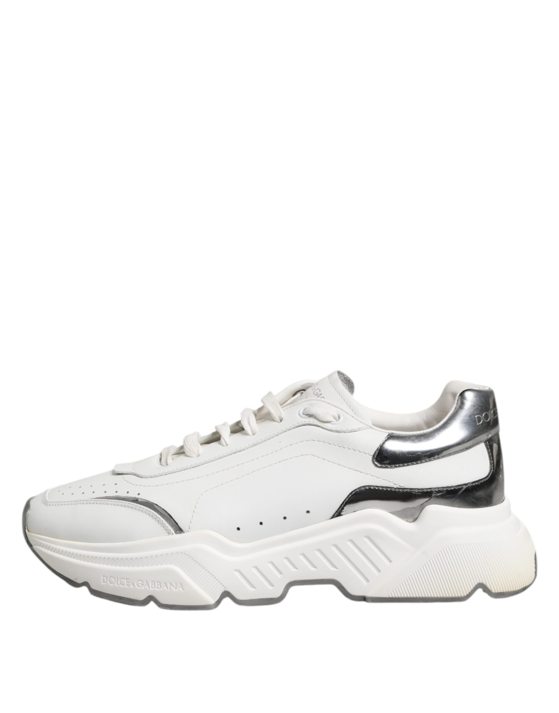 White Daymaster Leather Low Top Sneakers Shoes