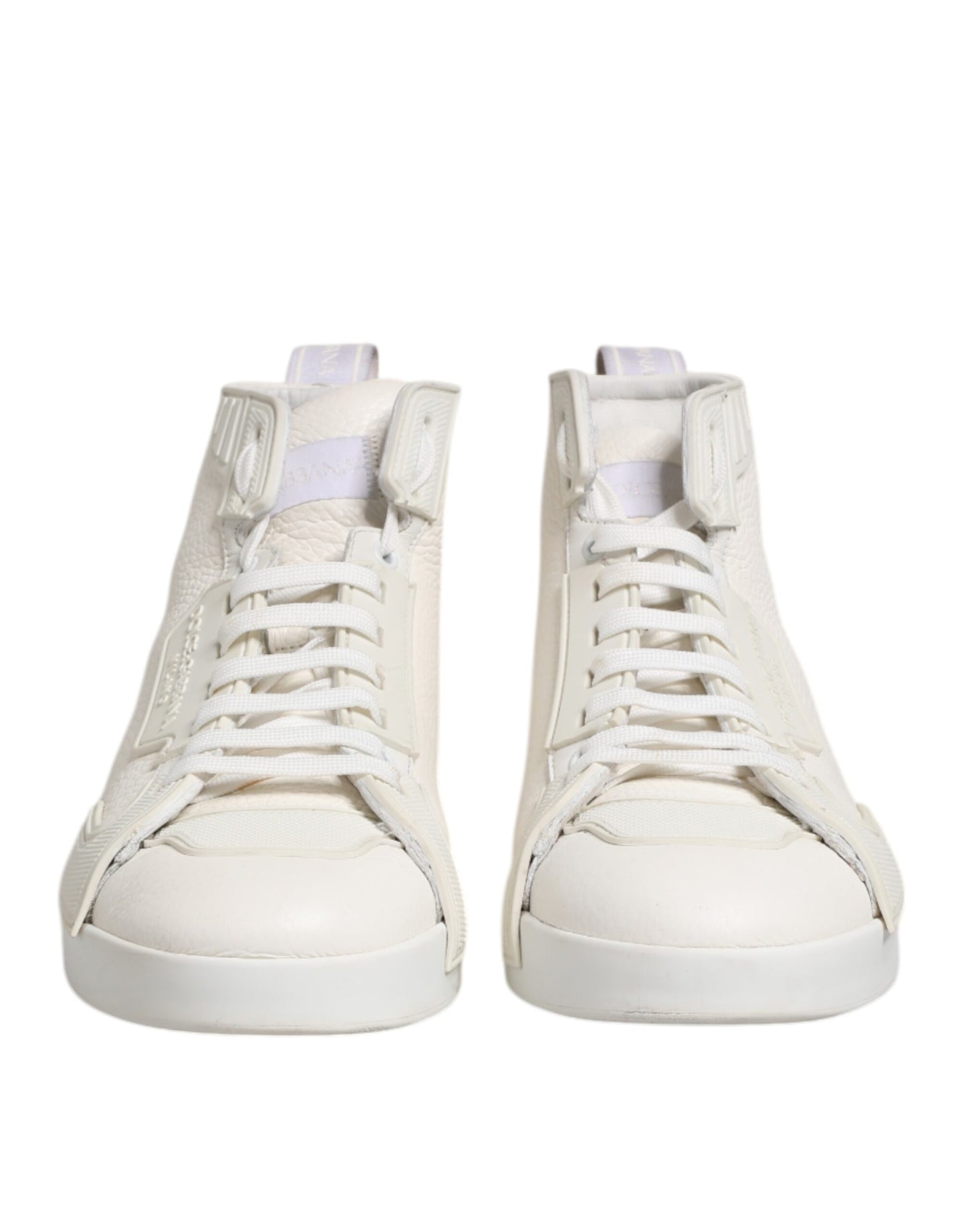 White Leather Mid Top Sneakers Shoes