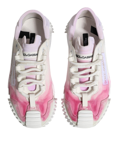 White NS1 Lace Up Low Top Sneakers Shoes