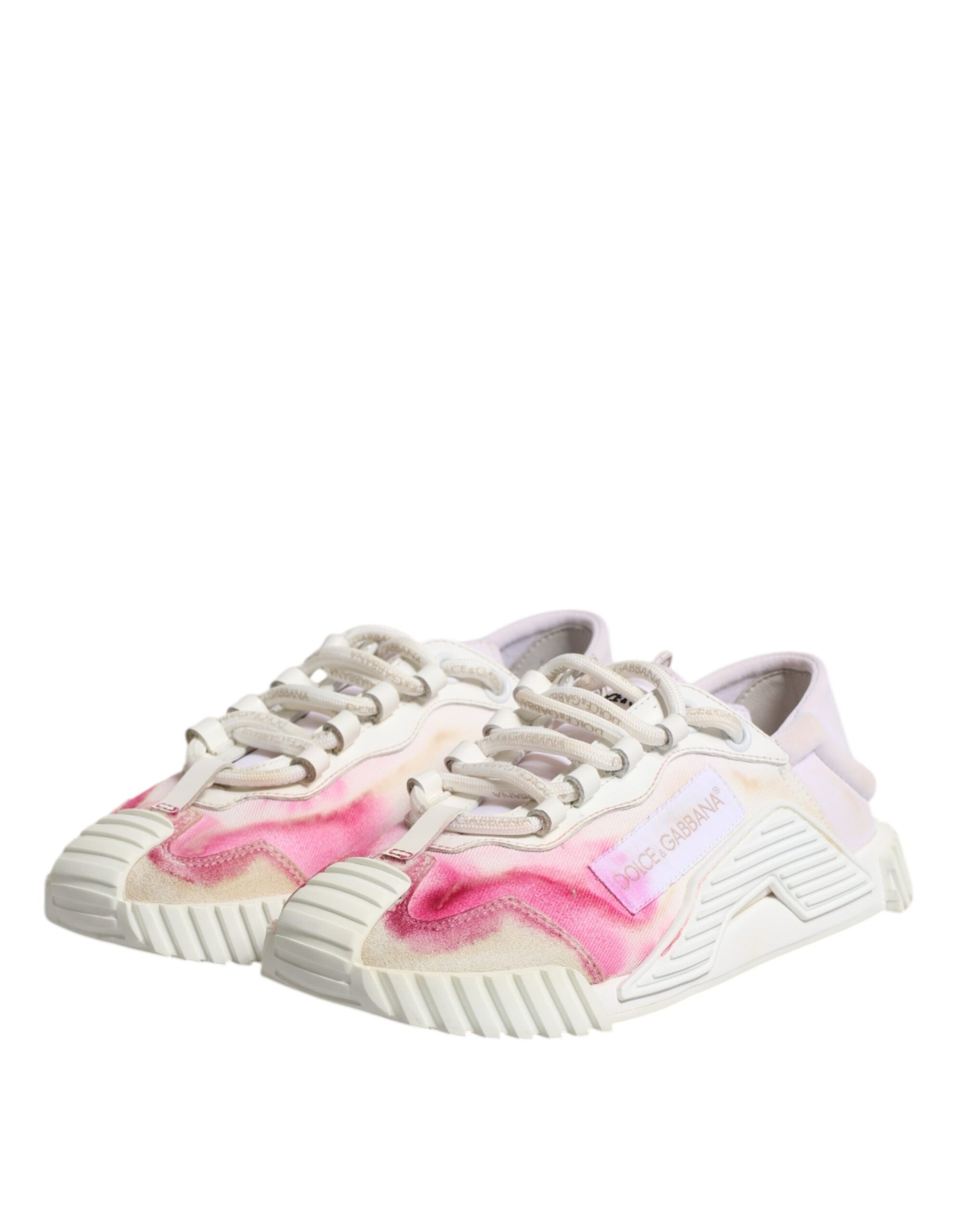 White NS1 Lace Up Low Top Sneakers Shoes