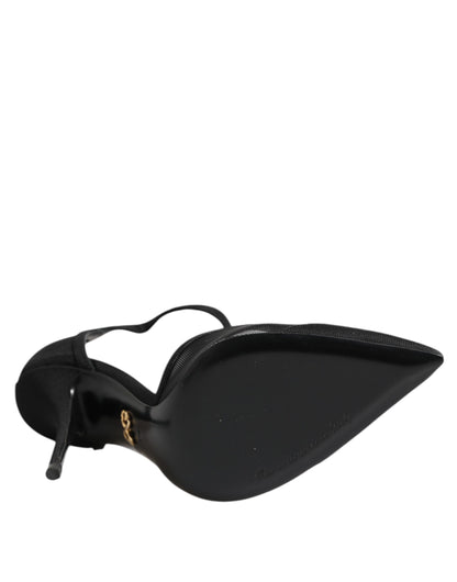 Black Mesh T-strap Stiletto High Heels Shoes