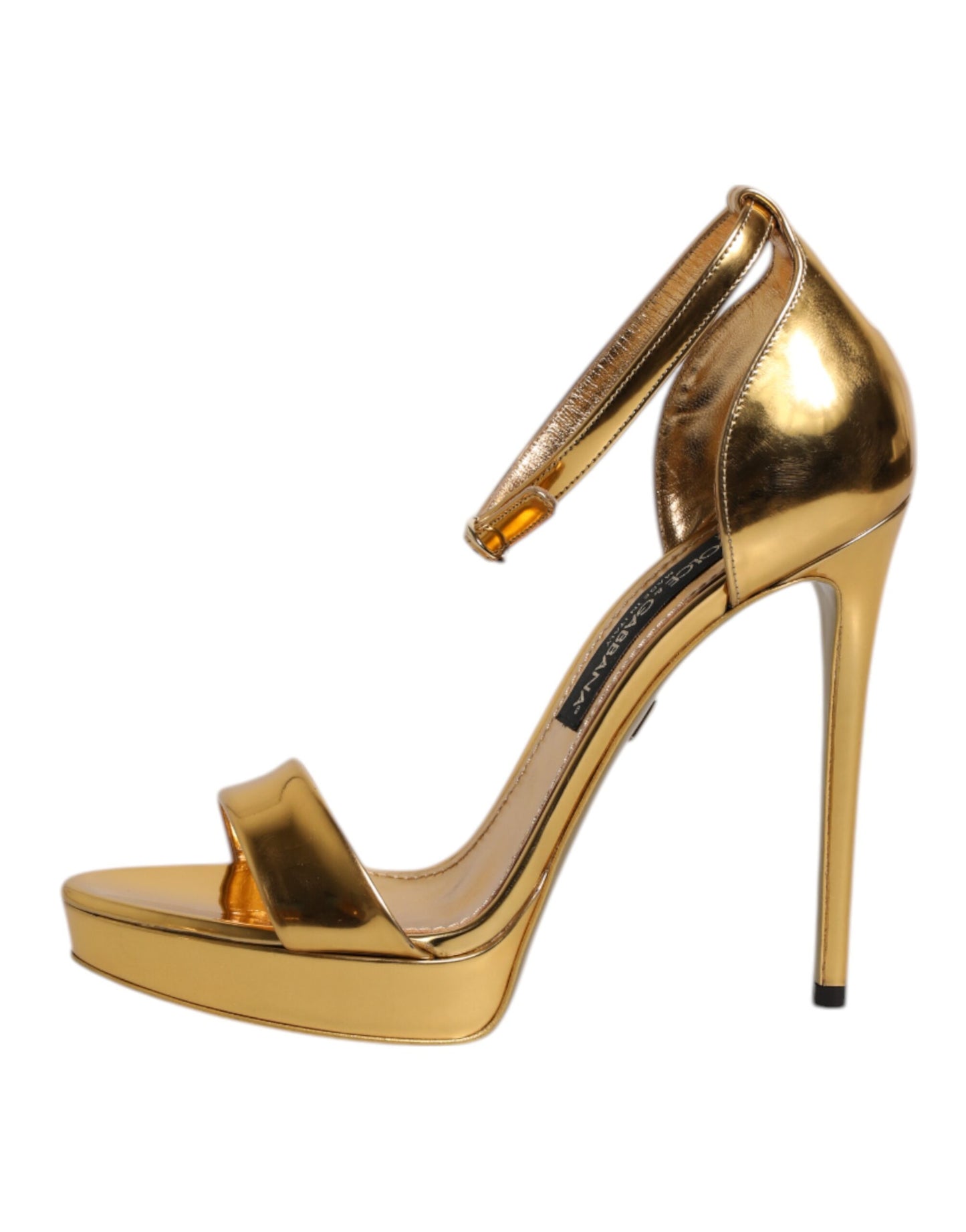 Gold Leather Platform Keira Sandals Shoes