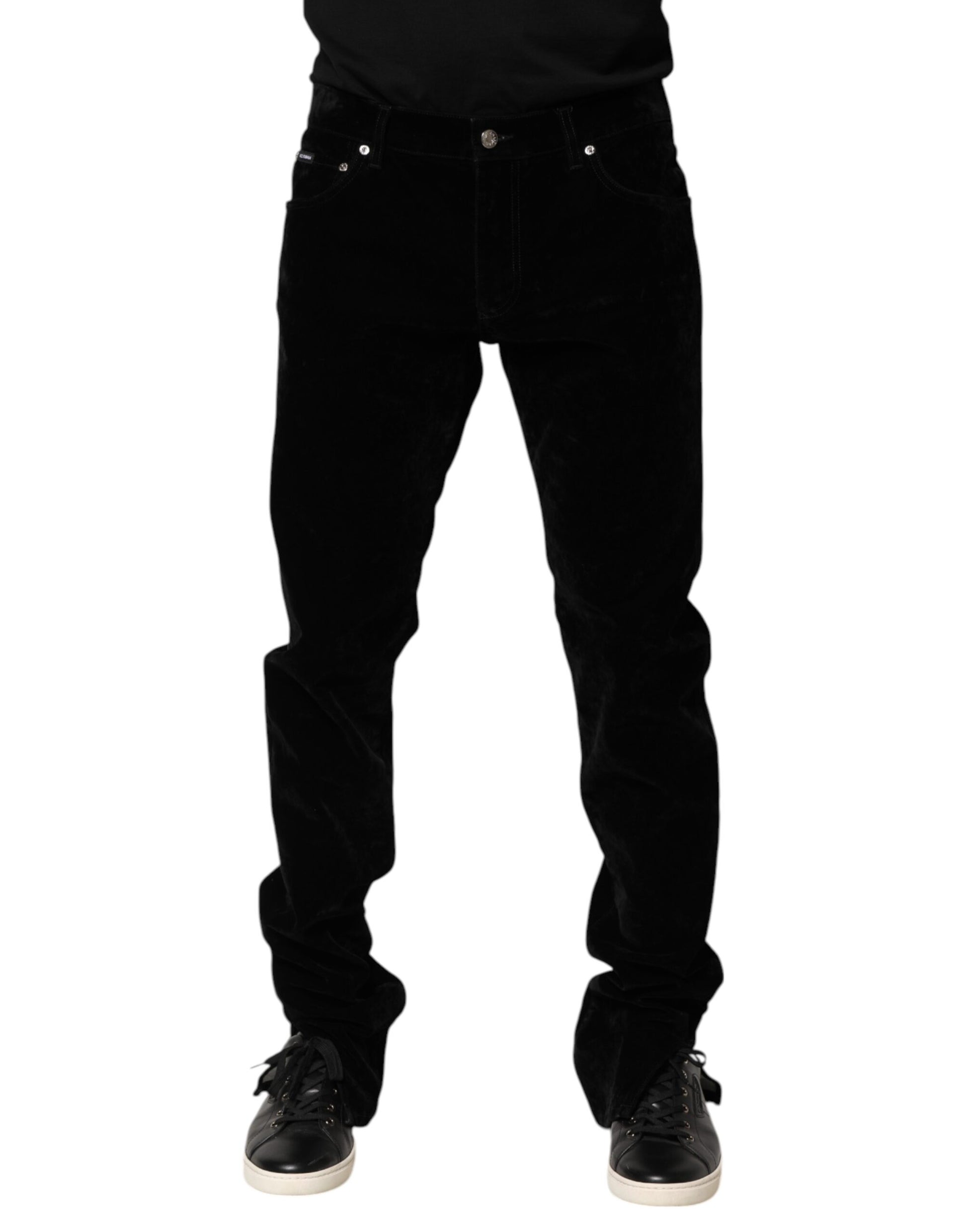 Black Cotton Men Dress Formal Trouser Pants